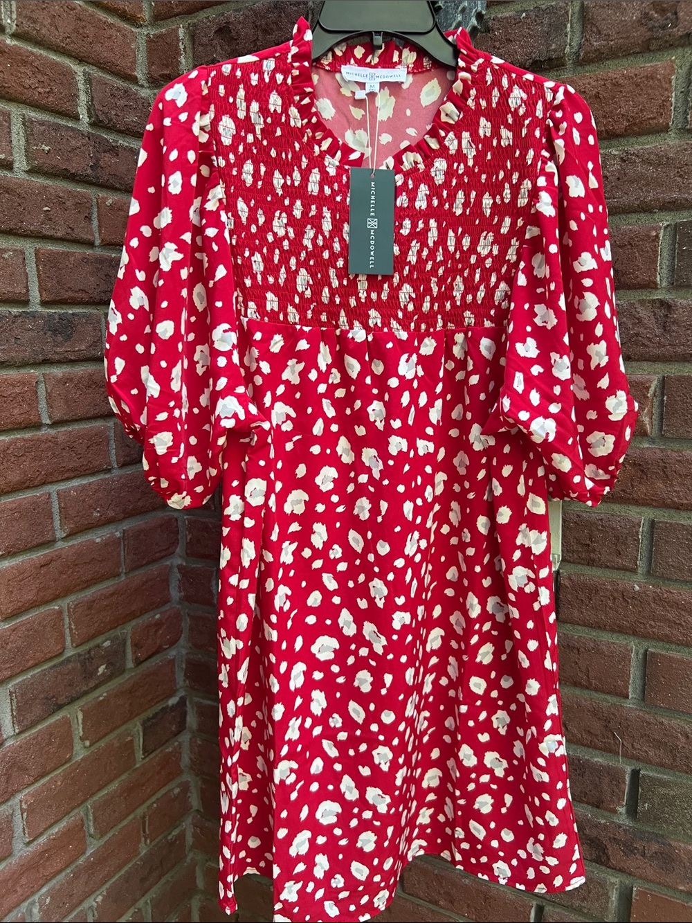 NEW MICHELLE MCDOWELL amelia party animal dress in crimson Medium